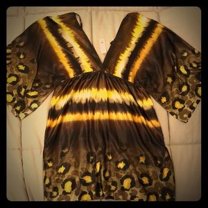 Leopard/tie dye Dress